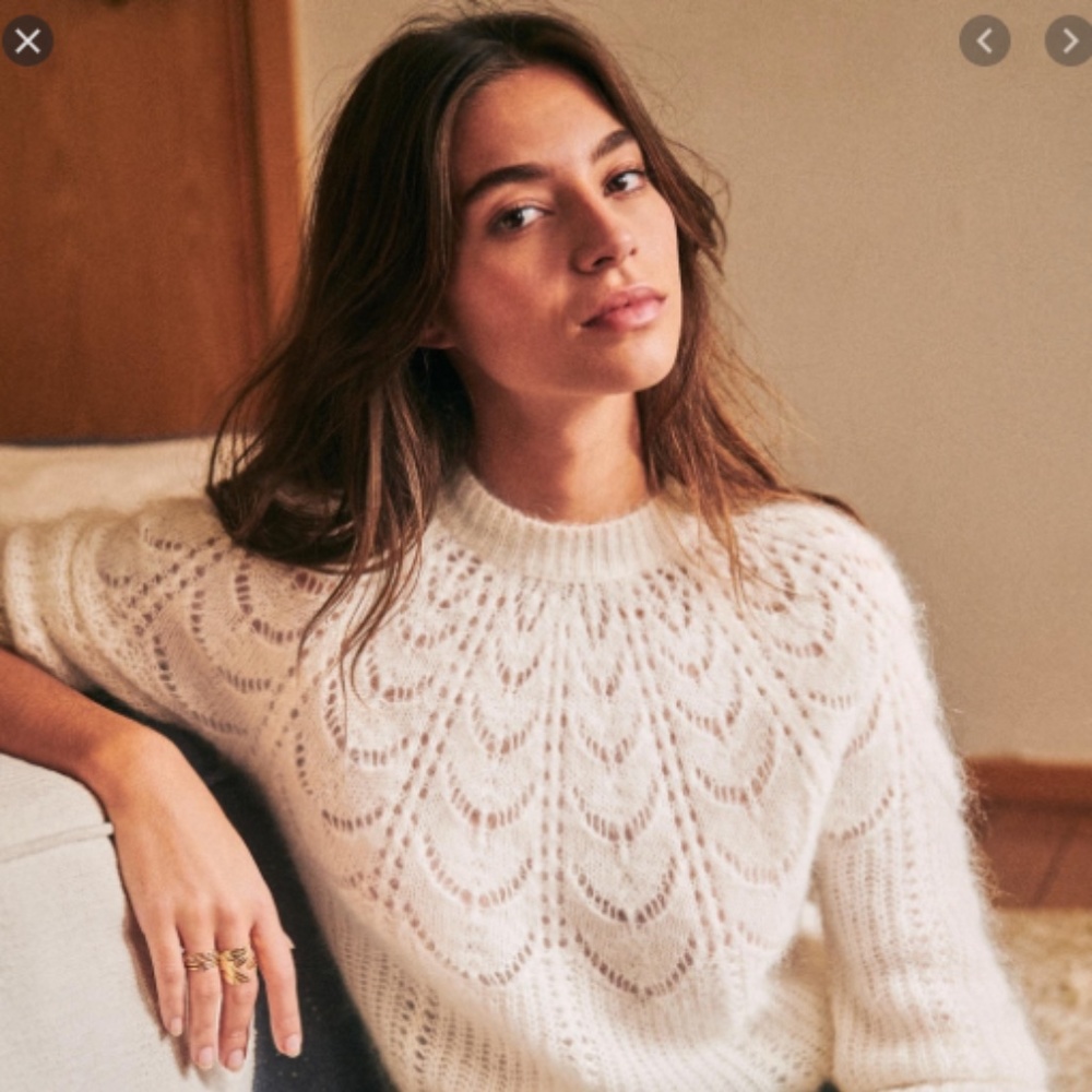 NWT Sézane Paulin Jumper Ivory